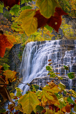 ITHACA FALLS IN AUTUMN