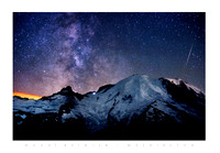 MOUNT RAINIER AND METEOR