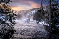 MORNING STEAM ON THE FIREHOLE RIVER