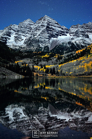 MAROON BELLS WITH FRESH SNOW