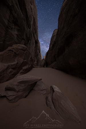 DESERT CANYON AT NIGHT
