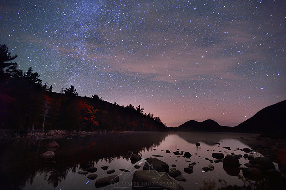 NORTHERN LIGHTS OVER ACADIA NATIONAL PARK