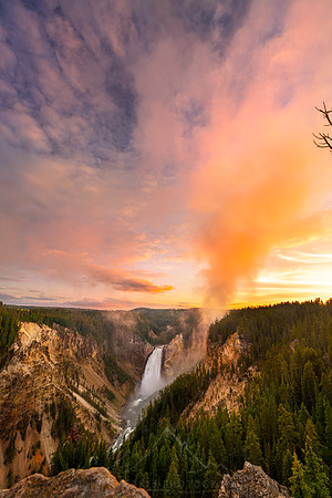 YELLOWSTONE FALLS SUNSET | AUGUST 2023