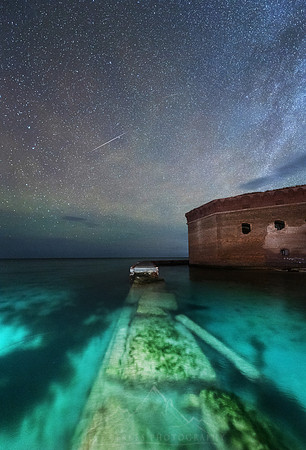 ETA AQUARID METEOR AND FORT JEFFERSON