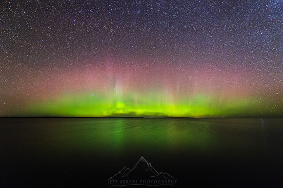 APOSTLE ISLANDS AURORAS FROM MICHIGAN ISLAND