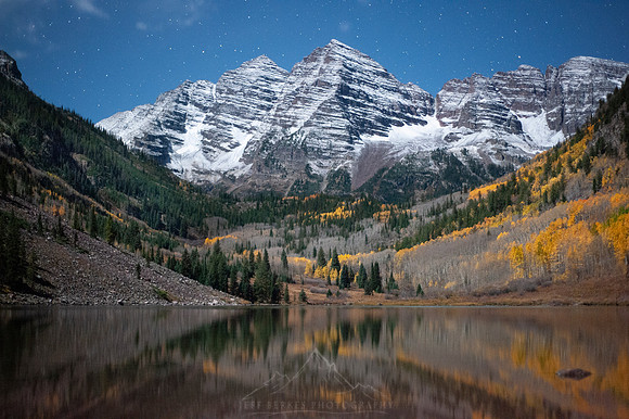 MAROON BELLS AT NIGHT
