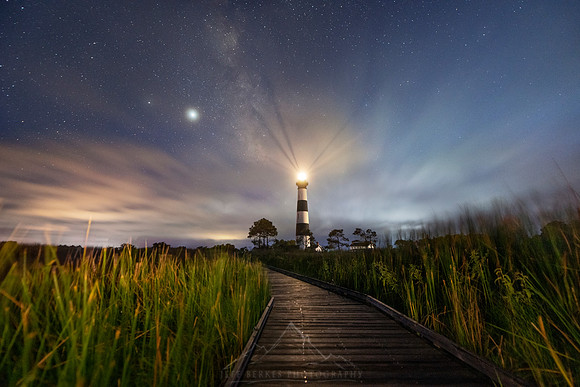 BODIE ISLAND LIGHTHOUSE UNDER THE MILKY WAY