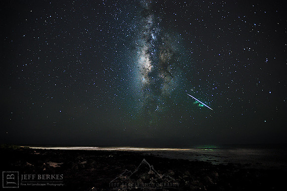 Perseid Meteor from Kauai, Hawaii