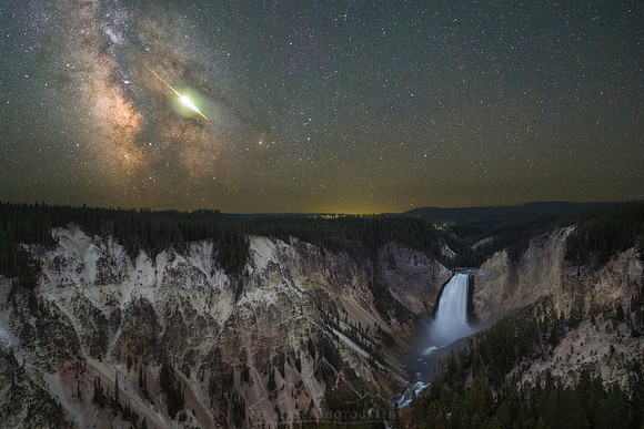EXPLODING PERSEID OVER LOWER YELLOWSTONE FALLS | JULY 2025