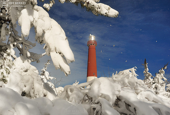 BARNEGAT LIGHTHOUSE AFTER A BLIZZARD