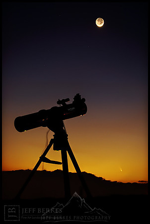 Comet Pan-STARRS and Telescope on Hill
